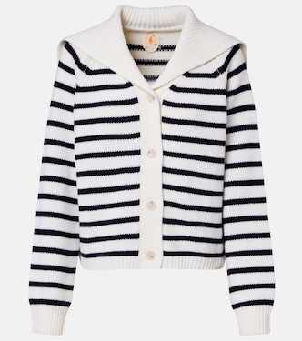 Striped wool and cashmere cardigan | Jardin des Orangers