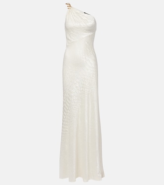 Snake-print one-shoulder gown | Roberto Cavalli