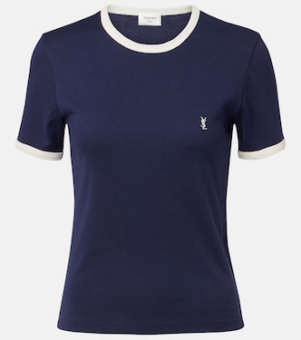 T-Shirt Cassandre aus Baumwoll-Jersey | Saint Laurent