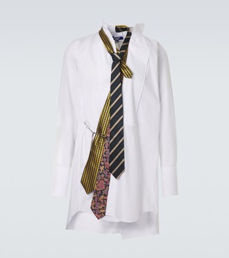 Silk-trimmed cotton shirt | Junya Watanabe