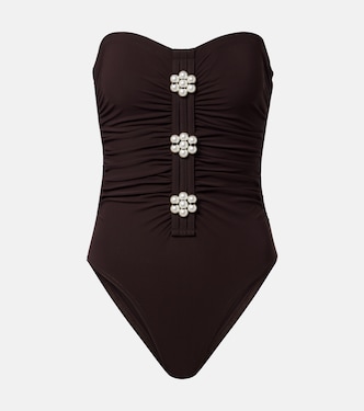 Maya embellished bandeau swimsuit | Karla Colletto