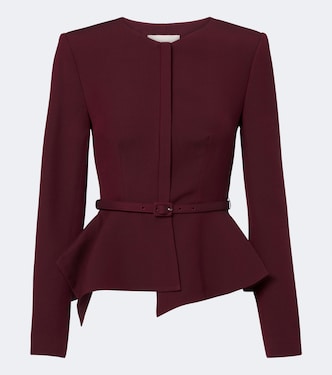 Belted peplum wool and silk jacket | Roland Mouret