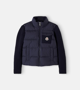 Wattierte Jacke Tricot aus Wolle und Cashmere | Moncler Enfant