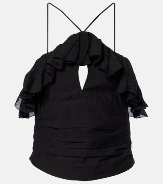 Djimia halterneck cotton-blend voile top | Marant Etoile