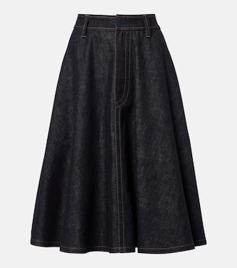 Denim midi skirt | Brunello Cucinelli
