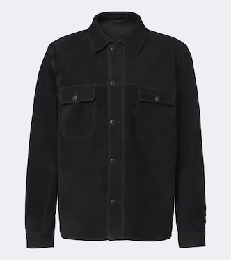 Suede overshirt | Sunspel