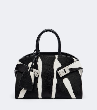 Sac porté épaule Hug Small à motif zèbre | Ferragamo