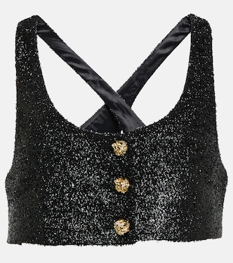 Cropped-Top Sparkle | Ganni