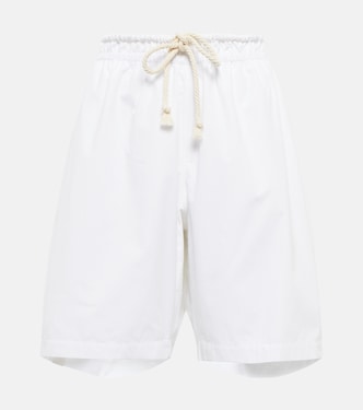High-rise cotton shorts | Jil Sander