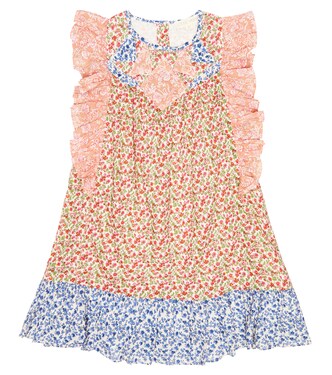 Jyoti floral ruffle-detail cotton dress | Louise Misha