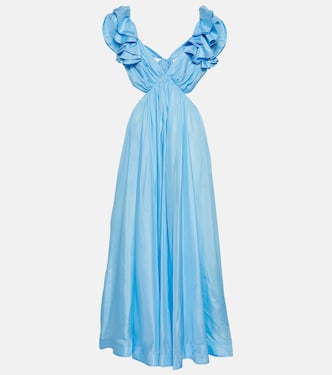 Robe longue Halcyon en soie | Zimmermann