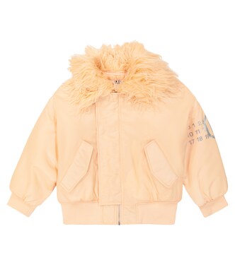 Padded twill bomber jacket | MM6 Maison Margiela Kids