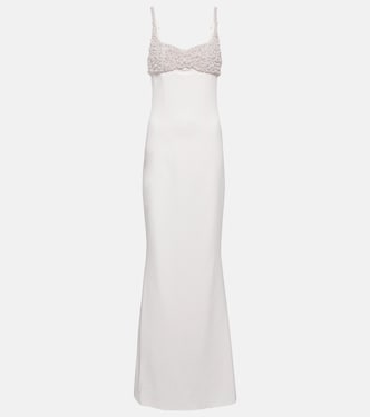 Bridal Beatriz embellished crepe gown | Safiyaa