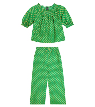 Floral cotton top and pants set  | Polo Ralph Lauren Kids