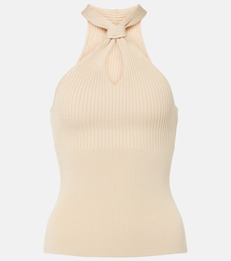 Andrea ribbed-knit halterneck top | Simkhai