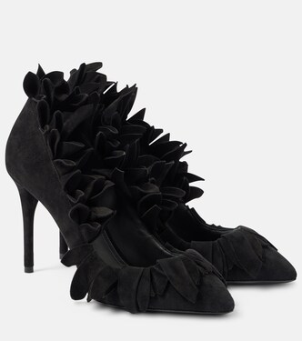 Petal ruffled suede pumps | Alaïa