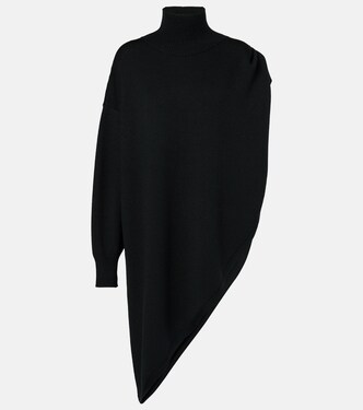 Asymmetric caped turtleneck sweater | Alaïa