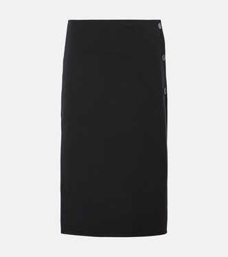 Wool-blend midi skirt  | Courrèges