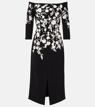 Embroidered off-shoulder midi dress | Carolina Herrera