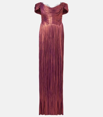 Off-Shoulder-Robe Sharon aus Seide | Maria Lucia Hohan