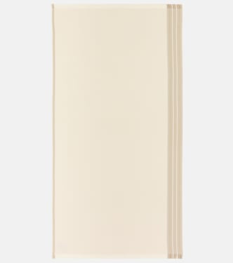 Toalla de playa Suitcase de algodón y cachemir a rayas | Loro Piana