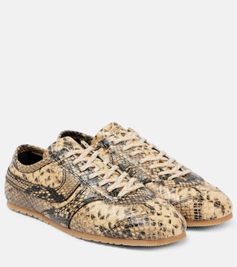 Snake-effect leather sneakers | Dries Van Noten