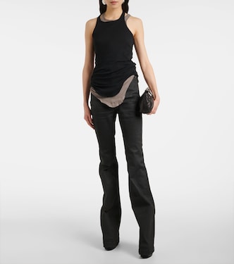 Ribbed-knit cotton tank top in black - Rick Owens | Mytheresa