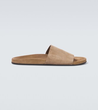 Hugh suede slides | The Row