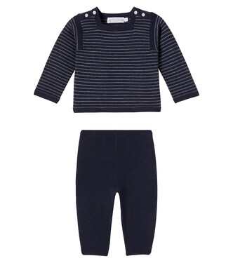 Baby Joe striped wool sweater and pants set | Bonpoint