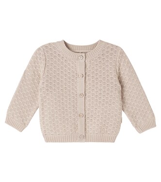 Baby Magnella cotton cardigan | Wheat