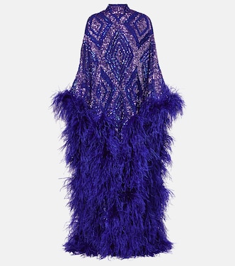 Casta Diva Follies sequined tulle kaftan | Taller Marmo