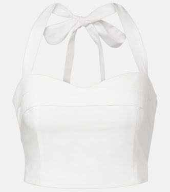 Rue halterneck cotton crop top | Posse