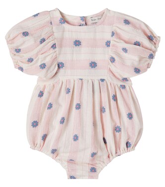 Baby Elwen striped cotton-blend playsuit | Bebe Organic