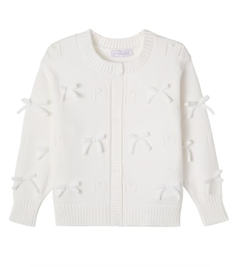 Bow-detail cardigan | Monnalisa