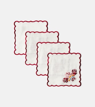 Lea set of 4 linen and cotton napkins  | Cabana