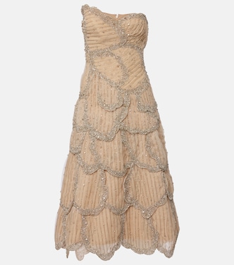 Sylvie embellished georgette cocktail dress | Costarellos