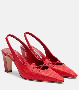 Slingback-Pumps Montbalo aus Raffiabast | Manolo Blahnik