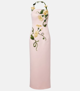Ava floral-appliqué corset gown | Leo Lin