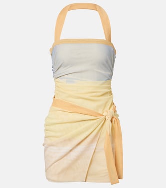 Vestido corto de malla estampado | SIR