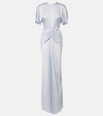 Gathered satin gown | Victoria Beckham