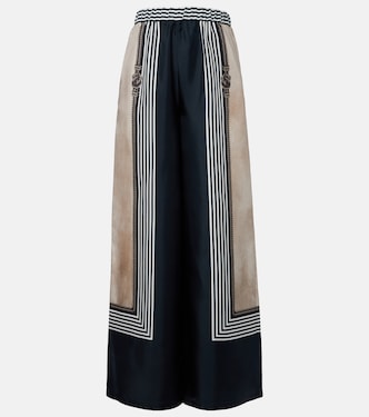 Palazzo-Hose aus Seiden-Twill | Max Mara