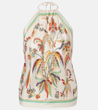 Bedrucktes Neckholder-Top aus Seide | Etro