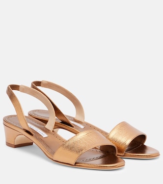 Patopia leather slingback sandals | Manolo Blahnik