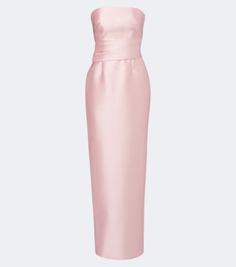 Ingrid draped satin gown | Solace London