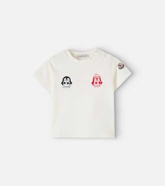 Baby printed cotton-blend jersey T-shirt | Moncler Enfant