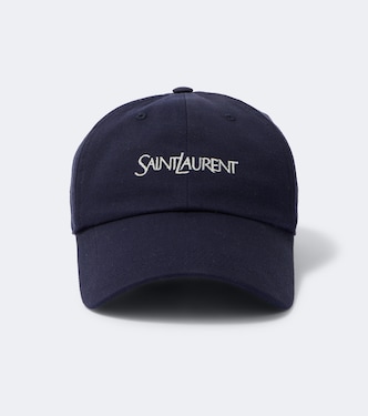 Logo cotton gabardine baseball cap | Saint Laurent