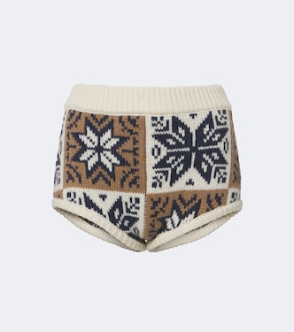 Jacquard wool and cashmere shorts | Magda Butrym