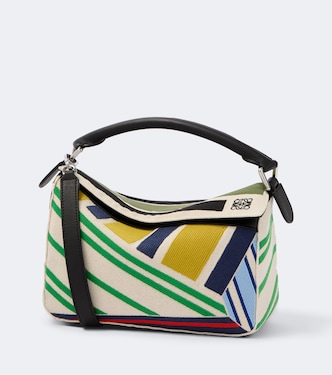 Borsa Puzzle Small in canvas con ricamo | Loewe