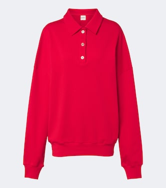Julia cotton jersey polo sweatshirt | Norba