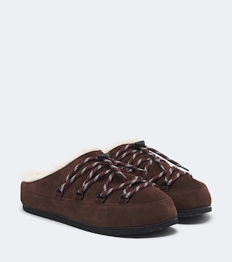 Mules de ante con borrego | Prada
